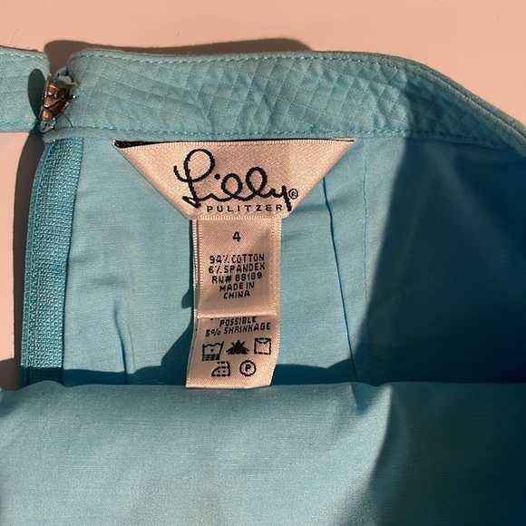 Women’s Lilly Pulitzer Vintage turquoise and yellow tennis skort size 4 - Picture 7 of 9